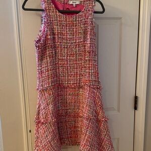 Likely Pink Tweed Formal Dress
